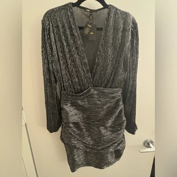 Maje runny metallic mini dress NWT - Picture 2 of 4